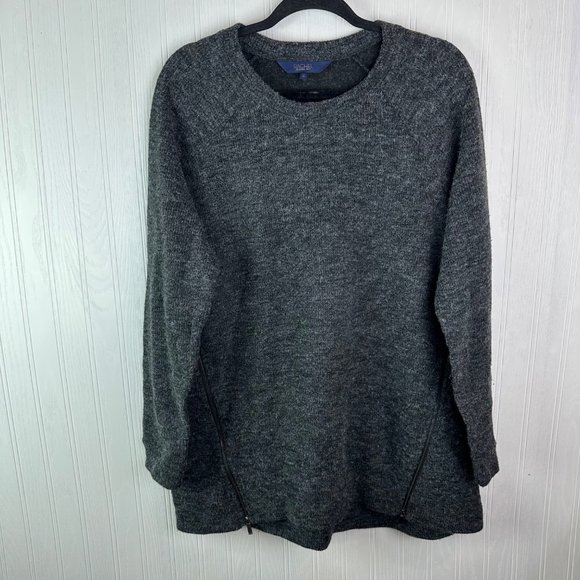 Rachel‎ Roy Gray Sweater Long Sleeve Zipper Detail size XL - Picture 1 of 5